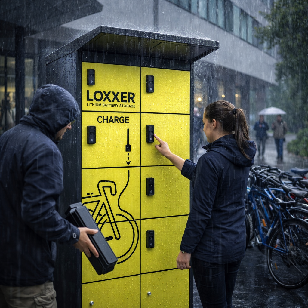 szafa skrytkowa zewnętrzna w deszczu